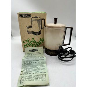 NIB Vintage 70s Empire 4 Cup Mini Perk Coffee Maker Retro